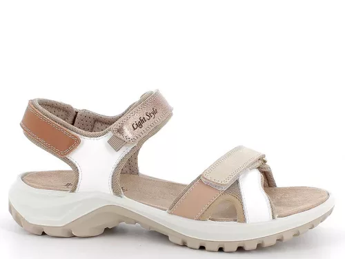 Imac 109450 025 kényelmes tépőzáras női bőr túra szandál