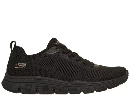 Skechers BOBS 117700 BBK kényelmes fűzős női félcipő