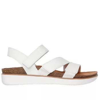   Skechers 163252 WHT kényelmes női tépőzáras komfort szandál anatómiai lábággyal