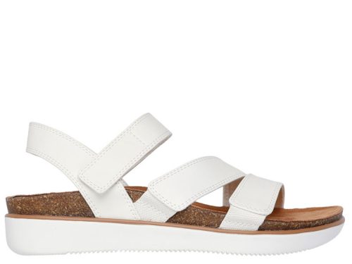 Skechers 163252 WHT kényelmes női tépőzáras komfort szandál anatómiai lábággyal