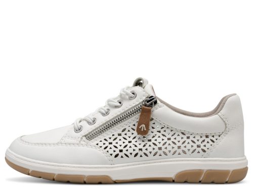 Jana 23665 44100 divatos női cipzáras lyukacsos sneaker