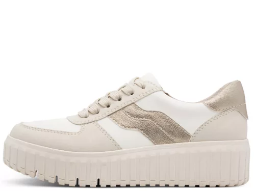 Jana 23666 45490 divatos, fűzős magasított talpú sneaker