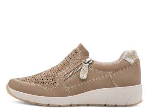 Jana 24765 46341 divatos cipzáras női lyukacsos félcipő