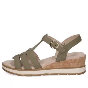   Caprice 28709 44724 kényelmes és csinos női tépőzáras telitalpú bőr szandál