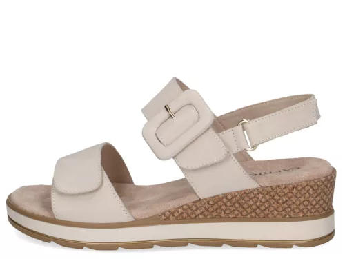 Caprice 28753 42125 kényelmes és csinos női tépőzáras telitalpú bőr szandál