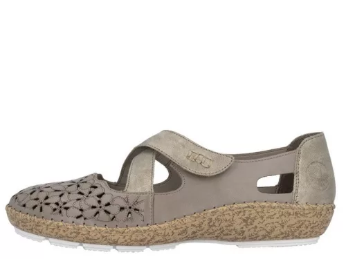 Rieker 44856 64 női tépőzáras lyukacsos félcipő