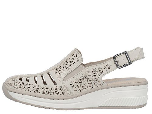 Rieker 48763 60 divatos női virágos csatos telitalpú szandál