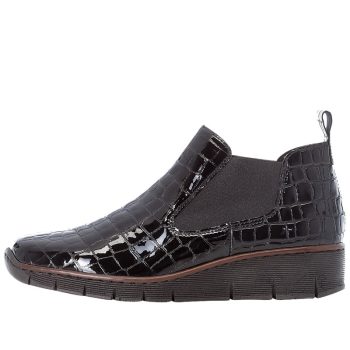 Rieker 53794 01 divatos női krokkó bokacipő