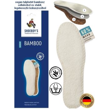   Shoeboy's Bamboo - Vegán bambusz kókuszrost cipő talpbetét