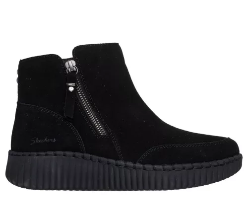 Skechers Relaxed Fit 169086 BBK kényelmes női bőr bokacsizma