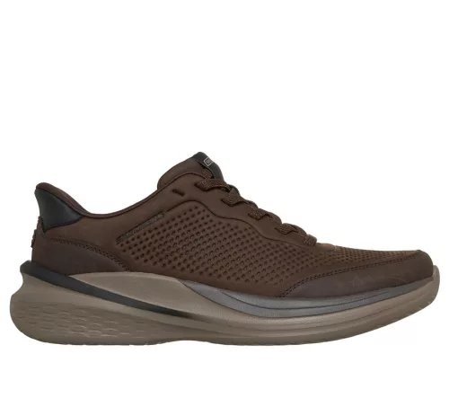 Skechers Slip-ins 211392 CHOC bebújós sportos férfi bőr félcipő