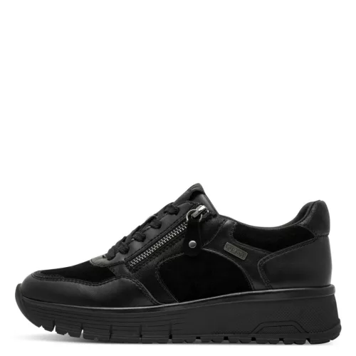 Jana TEX 23701 47001 divatos női vízálló fűzős bőr sneaker