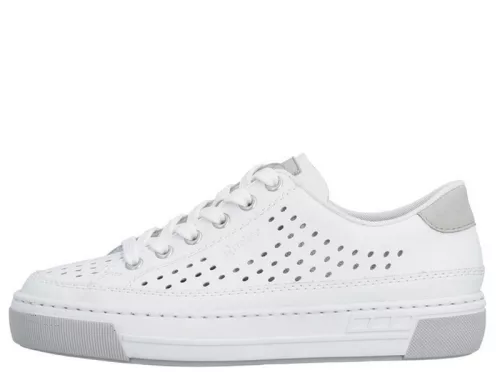 Rieker L8849 80 divatos lyukacsos női fűzős sneaker