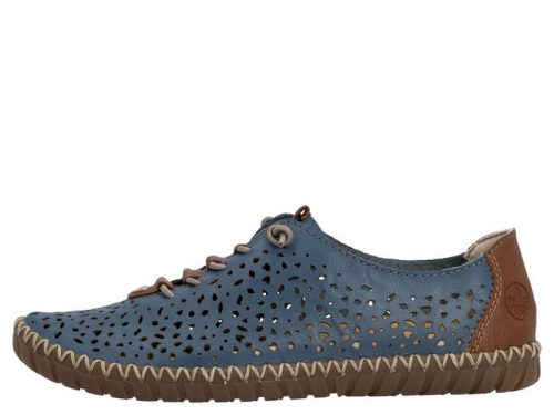 Rieker M2856 12 kényelmes, varrott nyitott bebújós női félcipő