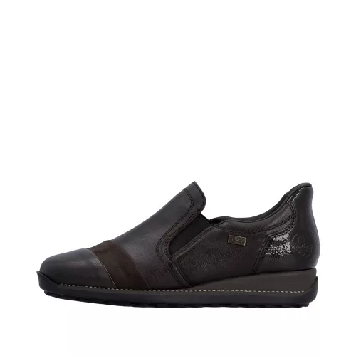 Rieker TEX 44296 25 vízálló női bebújós bőr slip-on félcipő