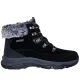 Skechers 167882 BLK női bőr bokacsizma, fűzős, vízlepergető, meleg