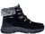 Skechers 167882 BLK női bőr bokacsizma, fűzős, vízlepergető, meleg
