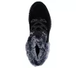 Skechers 167882 BLK női bőr bokacsizma, fűzős, vízlepergető, meleg