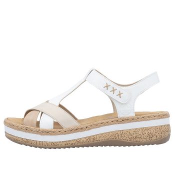   Rieker V0919 80 divatos tépőzáras női szandál platform talpon